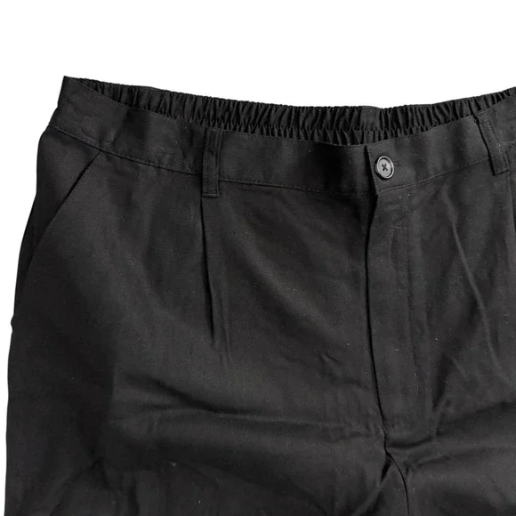 NWT Time and Tru Shorts Women XL Black Elastic Waist Pleated Chino Shorts - Picture 7 of 12